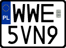License plates of Poland, Special vehicles and motorcycles