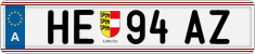 License plate of Austria, Regular plates
