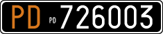 License plate of Italy, Cars (1927 year series)