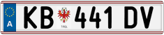 License plate of Austria, Regular plates