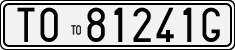 License plate of Italy, Cars (1927 year series)