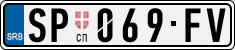 License plate of Serbia, Cars