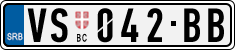 License plate of Serbia, Cars