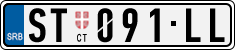 License plate of Serbia, Cars