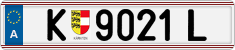 License plate of Austria, Regular plates