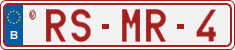 License plate of Belgium, Vanity Plates (2014)