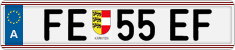 License plate of Austria, Regular plates