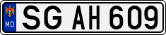 License plate of Moldova, Cars (1992)
