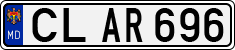 License plate of Moldova, Cars (1992)