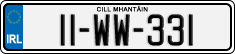 License plate of Ireland, Regular plates