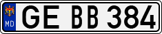 License plate of Moldova, Cars (1992)