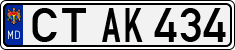 License plate of Moldova, Cars (1992)