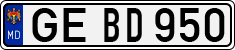 License plate of Moldova, Cars (1992)