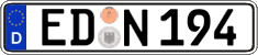 German license plate, Regular plates