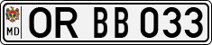 License plate of Moldova, Cars (1992)