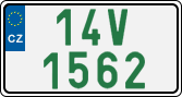 License plate of the Czech Republic, Oldtimers (2001)