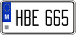 License plate of Malta, Regular plates (ABC 123)