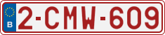 License plate of Belgium, Regular plates (2010)