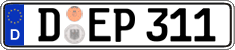 German license plate, Regular plates