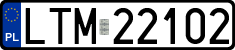 License plates of Poland, Regular car plates