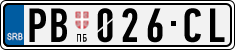 License plate of Serbia, Cars