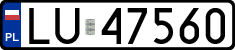 License plates of Poland, Regular car plates
