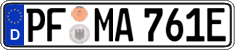 German license plate, Electric vehicles