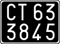 License plate of Italy, Cars (1927 year series)