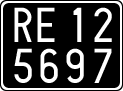 License plate of Italy, Cars (1927 year series)