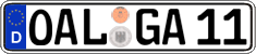 German license plate, Regular plates