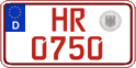 German license plate, Red license plates