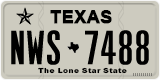 Texas, Regular plates (2012) (АBC-1234)