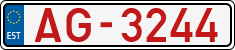 License plate of Estonia, Transit plates