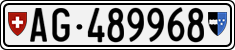 License plate of Switzerland, Cars