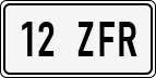 License plate of Estonia, Regular car plates (US-size)