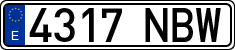 License plates of Spain, Ordinary (2000)