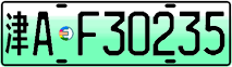 License plate of China, Electric vehicles