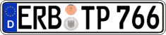 German license plate, Regular plates