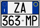 License plate of Italy, Cars (1994 year series)