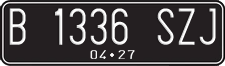 License plate of Indonesia, Regular plates