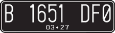 License plate of Indonesia, Regular plates