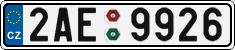 License plate of the Czech Republic, Cars (2001)