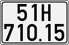 License plate of Vietnam, Cars