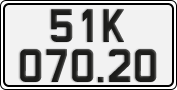 License plate of Vietnam, Cars