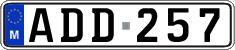 License plate of Malta, Regular plates (ABC 123)