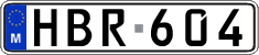License plate of Malta, Regular plates (ABC 123)