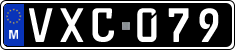 License plate of Malta, Oldtimers (ABC 123)