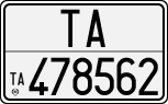 License plate of Italy, Cars (1927 year series)