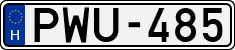 license plates of Hungary, Cars (1990)