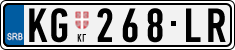 License plate of Serbia, Cars